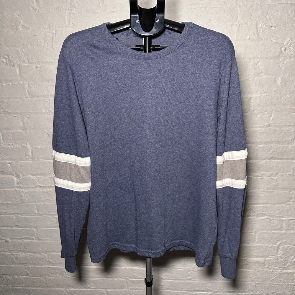 Alternative stripe crewneck sweater sweatshirt blue